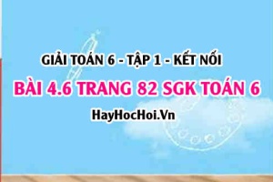 Giải bài 4.6 trang 82 Toán 6 Tập 1 SGK Kết nối tri thức
